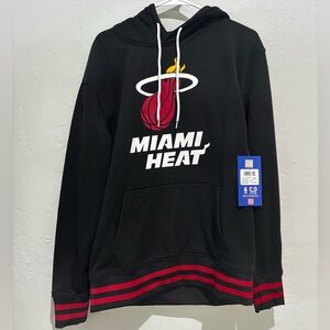Ultra Game Miami Heat NBA Basketball Hoodie Black Red Official Licensed M